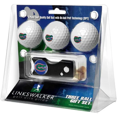 Florida Gators 3-Pack Golf Ball Gift Set with Spring Action Divot Tool