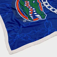 Couverture sherpa en flanelle à chaîne de ventilateur Florida Gators 60'' x 80''