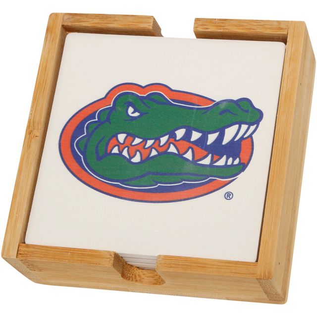 Ensemble de quatre sous-verres carrés avec logo de l'équipe Florida Gators