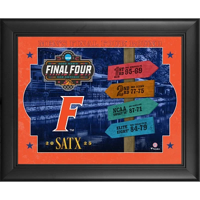 Florida Gators Framed 13" x 16" 2025 NCAA Men's Basketball Tournament March Madness Final Four Collage