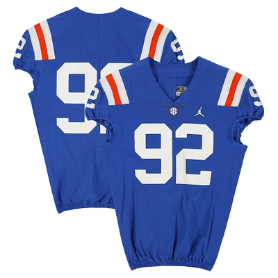 Maillot rétro bleu n°92 des Florida Gators émis par l'équipe des saisons de football NCAA 2020-21