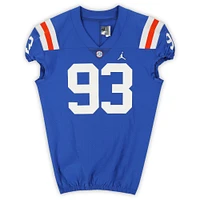 Florida Gators Team-Issued #93 Blue Throwback Jersey from the 2020-21 NCAA Football Seasons
