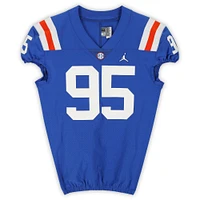 Florida Gators Team-Issued #95 Royal Throwback Jersey from the 2020-21 NCAA Football Seasons