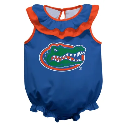 Florida Gators Girls Infant Sleeveless Ruffle Bodysuit - Royal