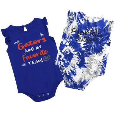 Florida Gators Colosseum Girls Newborn & Infant Two Bits Two-Pack Bodysuit Set - Royal