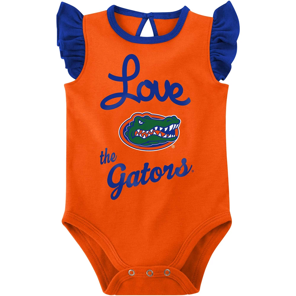 Lot de 2 bodys pour nouveau-nés et nourrissons Royal/Orange Florida Gators Spread the Love