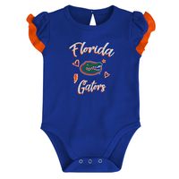 Girls Newborn & Infant Royal/Orange Florida Gators Too Much Love Two-Piece Bodysuit Set