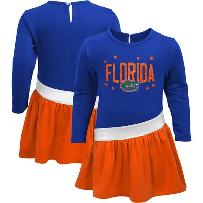 Florida Gators Girls Preschool Heart to French Terry Dress - Royal