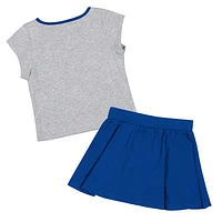 Ensemble deux pièces Minds For Molding T-shirt et jupe Colosseum Heather Grey Florida Gators pour filles