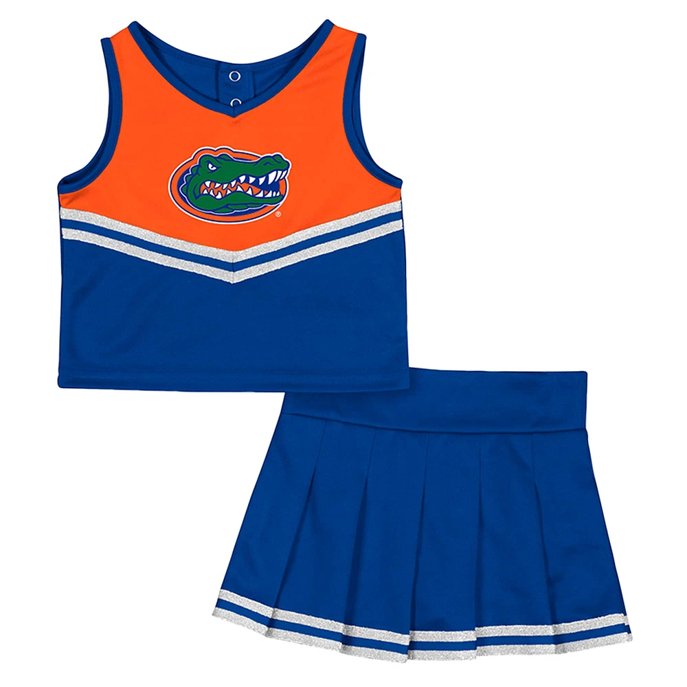 Ensemble haut et jupe de cheerleading pour filles Colosseum Royal Florida Gators Time For Recess