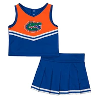 Ensemble haut et jupe de cheerleading pour filles Colosseum Royal Florida Gators Time For Recess