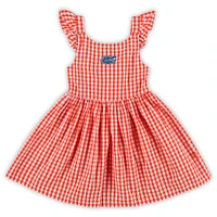 Robe à carreaux Constance des Gators de Floride orange pour petites filles