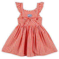 Girls Toddler Garb  Orange Florida Gators Constance Gingham Dress