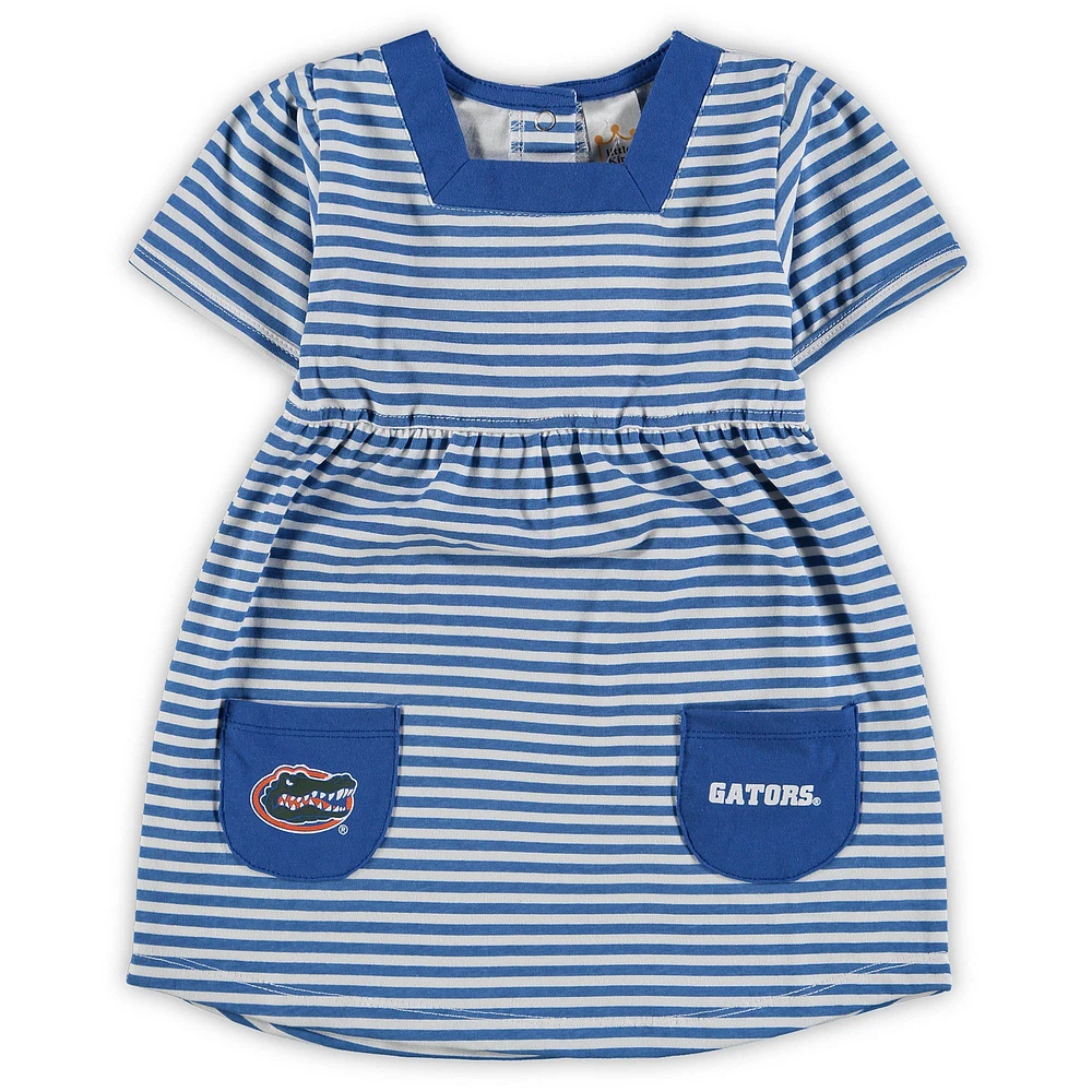 Robe rayée Royal Florida Gators pour tout-petit avec poches