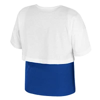 Girl's Youth Colosseum  White Florida Gators Gale Cropped 2Fer Top