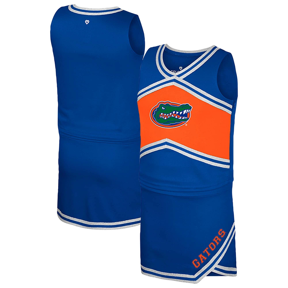 Ensemble haut et jupe de pom-pom girl pour filles du Colosseum Royal Florida Gators