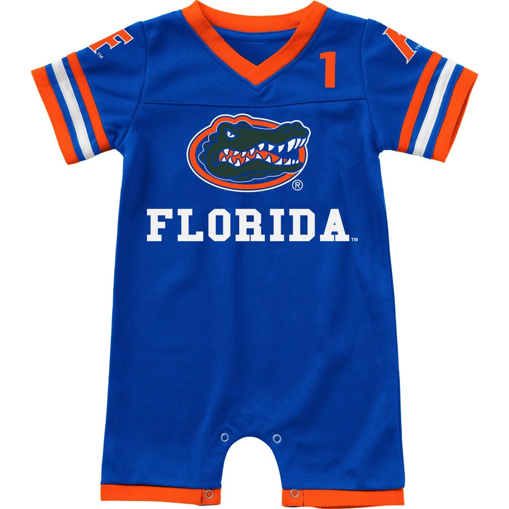 Infant Colosseum Royal Florida Gators Bumpo Football Romper