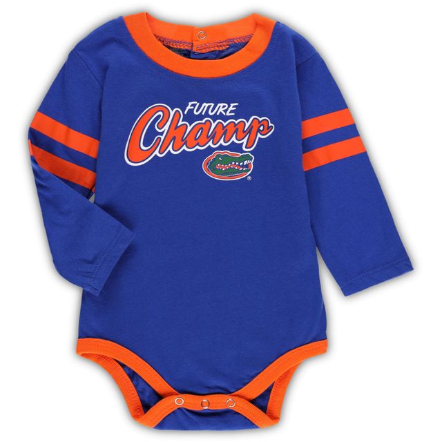 Ensemble body à manches longues et pantalon de survêtement pour bébé Royal/Orange Florida Gators Little Kicker