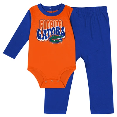 Ensemble body à manches longues et pantalon pour bébé Royal Florida Gators Double Up