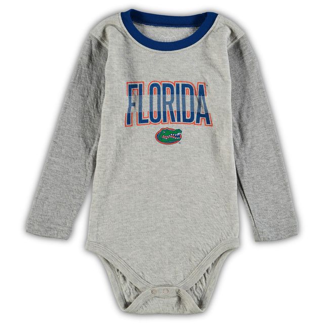 Wes & Willy Heathered Grey/Royal Florida Gators Jie Body à manches longues et pantalon