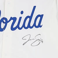 Jac Caglianone Florida Gators Autographed White Nike Replica Jersey 