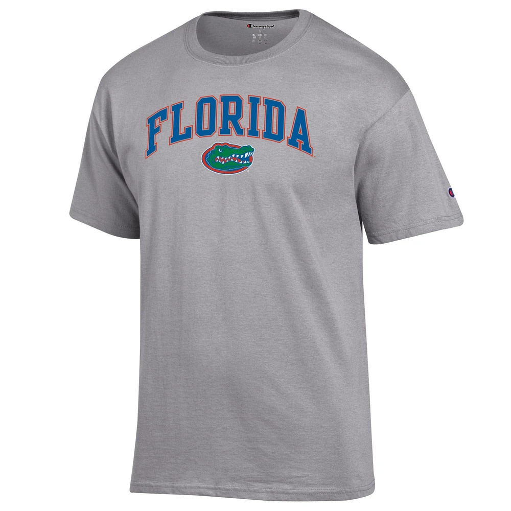 Men's Champion  Heather Gray Florida Gators Arched Logo T-Shirt