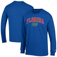 Men's Champion  Royal Florida Gators Arch Over Logo Long Sleeve T-Shirt
