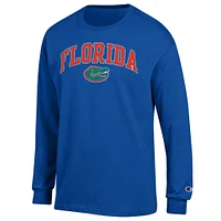 Men's Champion  Royal Florida Gators Arch Over Logo Long Sleeve T-Shirt
