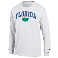 Men's Champion  White Florida Gators Arch Over Logo Long Sleeve T-Shirt