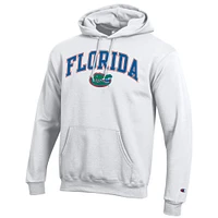 Sweat à capuche en polaire avec logo arqué Champion White Florida Gators pour homme