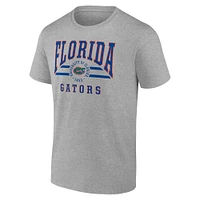 Men's Fanatics  Gray Florida Gators Double Stripe Fame T-Shirt