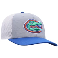 Men's Top of the World  Heather Gray Florida Gators Stamp Three-Tone Flex Hat