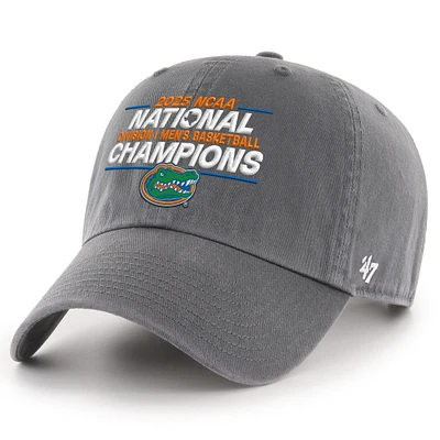 Men's '47 Charcoal Florida Gators 2025 NCAA Men's Basketball National Champions Clean Up Adjustable Hat