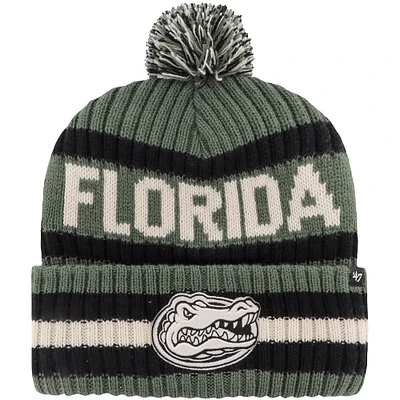 Bonnet en tricot à revers Bering pour hommes '47 Green Florida Gators OHT Military Appréciation avec pompon