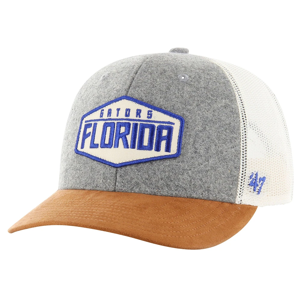 Casquette ajustable Drover Trucker '47 pour homme, gris chiné, des Florida Gators