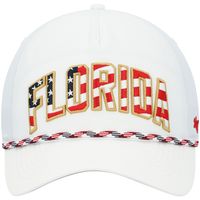 Men's '47 White Florida Gators Stars and Stripes Flag Flutter Hitch Snapback Hat