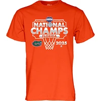 Men's Blue 84 Orange Florida Gators 2025 NCAA Basketball National Champions Bracket T-Shirt