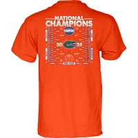 Men's Blue 84 Orange Florida Gators 2025 NCAA Basketball National Champions Bracket T-Shirt