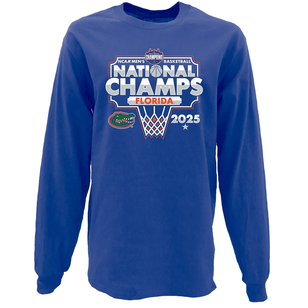 Men's Blue 84 Royal Florida Gators 2025 NCAA Basketball National Champions Long Sleeve T-Shirt