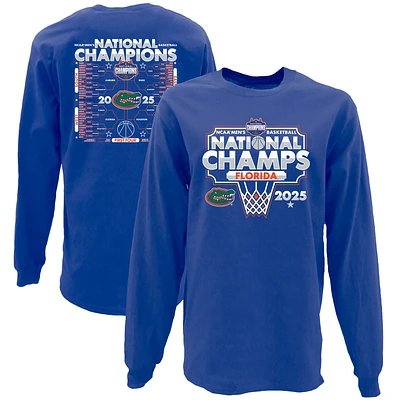 Men's Blue 84 Royal Florida Gators 2025 NCAA Basketball National Champions Long Sleeve T-Shirt