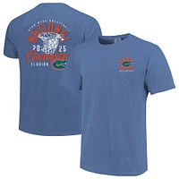 Men's Blue Florida Gators 2025 NCAA Basketball National Champions Distressed Net T-Shirt
