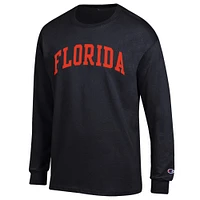 Men's Champion  Black Florida Gators Basic Arch Long Sleeve T-Shirt