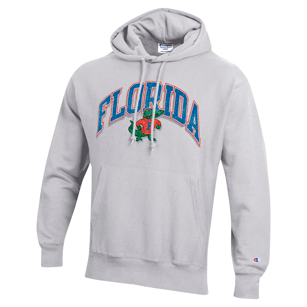 Sweat à capuche tissage inversé Champion Gray Florida Gators Late Night pour homme