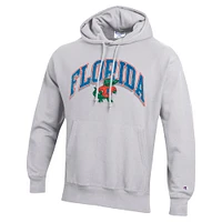 Men's Champion Gray Florida Gators Vault Late Night Reverse Weave Pullover Hoodie