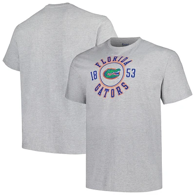 Men's Champion Heather Gray Florida Gators Big & Tall Circle Logo T-Shirt