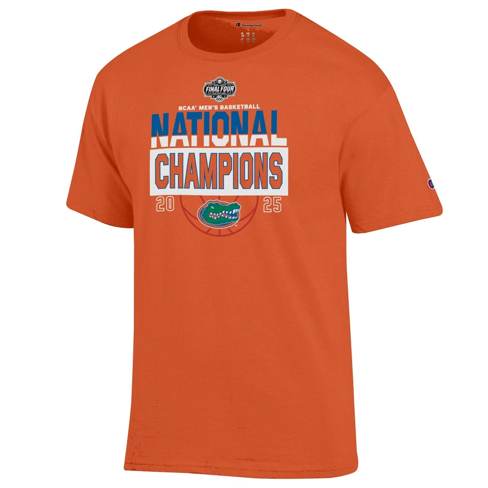 Men's Champion Orange Florida Gators 2025 NCAA Basketball National Champions T-Shirt