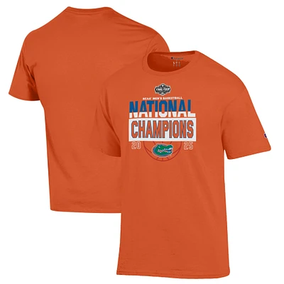 Men's Champion Orange Florida Gators 2025 NCAA Basketball National Champions T-Shirt