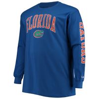 Men's Champion Royal Florida Gators Big & Tall 2-Hit Long Sleeve T-Shirt