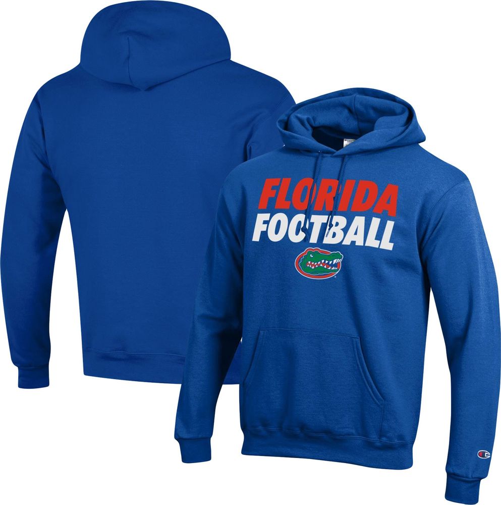 Men's Champion Royal Florida Gators Game Ready Football Pullover Hoodie