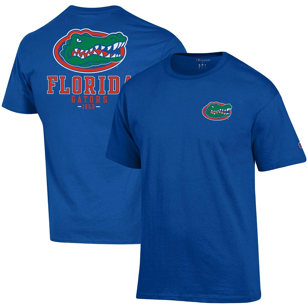 Men's Champion Royal Florida Gators Stack 2-Hit T-Shirt